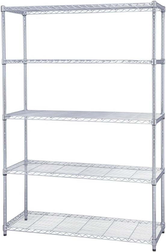HDX 5-shelf chrome wire shelving unit